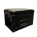 Arealer Camping Picnic Storage Box Foldable Car Backup Storage Box Multifunctional Plastics Box With Wooden Lid