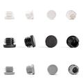 Round Tube Inserts End Caps, Varierty of Sizes in Black, White or Grey - Made in Germany (Please see diagram before ordering) 22mm, Grey, Pack of 100