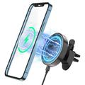 COSOOS Compatible with Mag-Safe Wireless Charger Magnetic Wireless Car Charger for iPhone 14 Pro/14/13/Mini/13 Pro/13 Pro Max 12 15W Fast Car Wireless Charger Mount 360Â° Air Vent Phone Holder