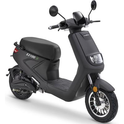 E-Motorroller LUXXON "E2100", grau (anthrazit, schwarz), Elektromotorroller, 45 km/h, bis zu 50 km Reichweite, mit Straßenzul., 2 Sitzplätze, für Erwachsene, H:114cm L:169cm