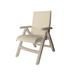 Grosfillex Expert Folding Beach Chair, Polyester in Brown/White | 40 H x 24.75 W x 29 D in | Wayfair US112066
