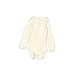 Just One You Made by Carter's Long Sleeve Onesie: Ivory Jacquard Bottoms - Size Newborn