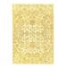 White 107 x 73 x 0.25 in Area Rug - Isabelline Oriental Handmade Rectangle 8'11" x 6'1" Wool/Area Rug in Ivory/Yellow /Wool | Wayfair