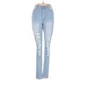 B.O.B Jeans Jeggings - High Rise Skinny Leg Denim: Blue Bottoms - Women's Size 4 - Light Wash
