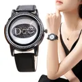 Mode femmes yeux noirs Design dqg marque montre à quartz luxe 2023 nouveau modèle femmes cuir cadeau