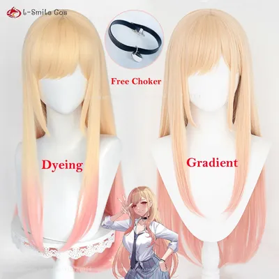 2 Stile Anime Marin Kitagawa Cosplay Perücke Farbverlauf/Farbverlauf Kitagawa Marin Perücken Hitzebeständiges Kunsthaar + Perückenkappe Image
