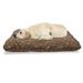 Bohemian Pet Bed Earth Tones Inspired Mosaic Motif with Hexagonal Ottoman Classic Art Chew Resistant Pad for Dogs and Cats Cushion with Removable Cover 24 x 39 Redwood White by Ambesonne