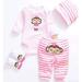 Medylove Reborn Baby Doll Clothes for 20- 22 inch Reborn Doll Girl Pink Monkey Outfit Accessories 4 Pieces