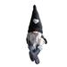 TERGAYEE Christmas Faceless Gnome Handmade Faceless Doll Knitting Faceless Doll Hanging Leg Hand Grinding Coffee Christmas Decorations Home Daily Decoration black left-handed