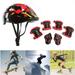 Mairbeon 7PCS Breathable Protective Gear Set Kids Helmet Knee Wrist Elbow Pads for Skatboard