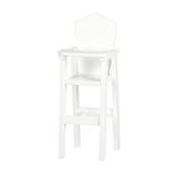 Amish-Made Rebekah s Collection Wooden Doll High Chair Toy White