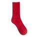 Ploknplq Compression Socks Men s Sports Socks Thick Solid Long Tube High Cotton Socks Cotton Casual Socks Mens Socks 100% Cotton Socks Red One Size