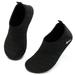 VIFUUR Kids Water Shoes Girls Boys Quick Dry Aqua Socks for Beach Swim Outdoor Sports Black