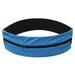 Sports stretch waist bag double zipper pocket waist bag waterproof running waist bag - blue