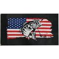 3x5 USA American Bass Fish Blackout 100D Woven Poly Nylon 3 x5 Flag Banner