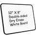 JILoffice Double-sided Magnetic Dry Erase White Board 12 x 8 Portable Desktop Whiteboard