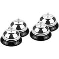 4 pcs Porter Hotel Kitchen Dinner Unique Loud Steel for Calling Bell Call Fun Table Metal Hand Bar School Stainless Clear Summoning Devices Teacher The Counter Inside Bells