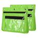 Uxcell Expandable Pencil Pouch for 3 Rings Binder 2 Pack Oxford Cloth Zipper Binder Pouch Pencil Case Green