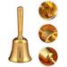 Wedding Hand Bell Santa Sleigh Kids Hand Bell Santa Claus Decoration Brass Handbell Taiwan Bell Call Service Bell - (Color: Golden Size: 4.3x4.3x9.8cm)