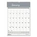 1PC House of Doolittle Bar Harbor Recycled Wirebound Monthly Wall Calendar 15.5 x 22 White/Blue/Gray Sheets 12-Month (Jan-Dec): 2024