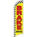 4 Less BRAKE SERVICE Windless Swooper Flag Feather Banner Sign 2.5X11.5 Ft Tall (Flag ) Yb