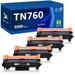 TN730 TN760 Toner Cartridge Compatible for Brother TN-760 TN 760 TN-730 730 for DCP-L2550DW MFC-L2710DW MFC-L2750DW HL-L2395DW HL-L2350DW HL-L2390DW HL-L2370DW Printer Ink (Black 4-Pack)