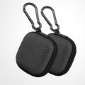 Earbud Case Hard EVA Earphone Carrying Case Cell Phone Accessories Storage Bag with Carabiner for Airpods Headset Earphone Flash Drive Charging Cable Key Coffea