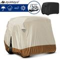 AYAMAYA Golf Cart Covers 4 Passengers Heavy Duty 420D Club Car Cover Waterproof Anti-UV Covers for Golf Cart Roof 80 L Dustproof &ï¼¤urable Fits EZGO Club Car Yamaha(Beige)