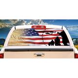 SignMission American Honor We the People Rear Window Graphic truck view thru vinyl decal HD Graphics Professional Grade Material Universal Fit for Full Size Trucks Weatherproof Made In The U.S.A.