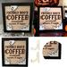 Mortilo Fresh Ghostly Coffee Sign Tabletop Ornament Funny Ghostly Ornament Sign Coffee Sign Sign Coffee Sign Kitchen Sign With Bracket Black