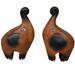 1 Pair Elephant Figurines Statues Wooden Figurines Ornaments Home Office Decoration Desktop Adornments (Assorted Color)