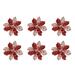 Wozhidaoke Storage Containers Set of 6 Pcs Christmas Flowers Ornaments Christmas Decorations