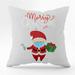 KIHOUT Discount Christmas Pillowcase Santa Claus Mask Christmas Tree Snowflake Peach Skin Printed Sofa Pillowcase