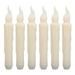 TERGAYEE Flameless LED Taper Candles with Hours Timer Battery Operated Flameless Flickering Floating Candlesticks Dripless Handheld Tapered Candles with Warm White Flickering Flame 6pcs