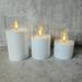 3PCS Flickering Flameless Candles Flameless Led Candles Flickering Candles Lamps for Party Decoration and Gifts Ideas - White