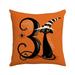 Huahua Halloween Decoration Pillow Covers 18x18 for Halloween Indoor Outdoor Decor Vintage Couch Throw Pillows Cases for Sofa Bedroom Home Decorative