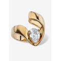 Women's 1.80 Tcw Pear-Cut Cubic Zirconia Nestled Ring In Gold Ion-Plated by PalmBeach Jewelry in Gold (Size 6)