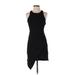 Leith Casual Dress - Mini Crew Neck Sleeveless: Black Print Dresses - Women's Size Small