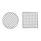 BESTONZON 2pcs Camping Pot Rack Camping Barbecue Wire Rack Stainless Steel Mesh Grid