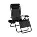 Zero Gravity Chair Folding Reclining Lounge Chair with Cup Holder Lounge Armchair with Pillow and Mesh Backrest Black