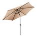 10FT Patio Umbrella Portable Market Umbrella with Tilt Adjustment and Crank Multifunctional Sun Shade Umbrella with Hand Crank