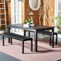 SAFAVIEH Aquina Outdoor Patio 3 Piece Dining Set Black