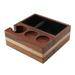 HElectQRIN Wood Coffee Knock Box 4 In 1 Wooden Coffee Knock Box Wood Coffee Grounds Container Box For Kitchen Canteen Restaurant Bar Coffee Knock Box