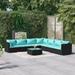 Irfora 8 Piece Patio Set with Cushions Poly Rattan Black