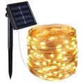 66ft 200 LED Solar Outdoor String Lights Solar Powered Fairy Lights Copper Wire Lights Waterproof Outdoor String Lights for Garden Patio (Warm color)