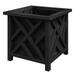 Pure Garden Outdoor Lattice Planter Box - 15.5-Inch Plant Pot Black