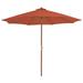 Dcenta Outdoor Parasol with Wooden Pole Folding Beach Umbrella for Garden Patio Backyard Terrace Poolside Supermarket 118.1 x 98.4 Inches (Diameter x H)