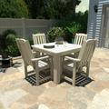 highwood Lehigh 5-piece Outdoor Dining Set - 42 x 42 Table Dining-height Whitewash