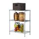 3-Tier Kitchen Cupboard Rack Cabinet Organiser Unit Microwave Oven Storage Rack Silver