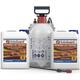 Soluguard Woodworm and Rot Treatment (2x5L Clear & Sprayer) Ready for Use & Pump Action Pressure Sprayer. Solvent-free Preservative Woodworm Killer. HSE approved